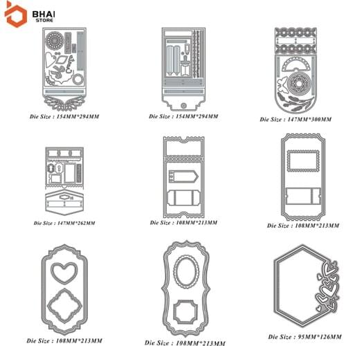 2021 New 3D Frame Metal Cutting Dies Stencil Scrapbooking DIY Album Stamp Paper Card Embossing Decor Craf