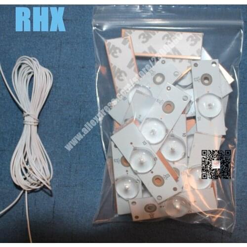 40ieces/lot FOR 3V SMD Lamps with Optical Lens Fliter for LED Strip Bar,Repair TV