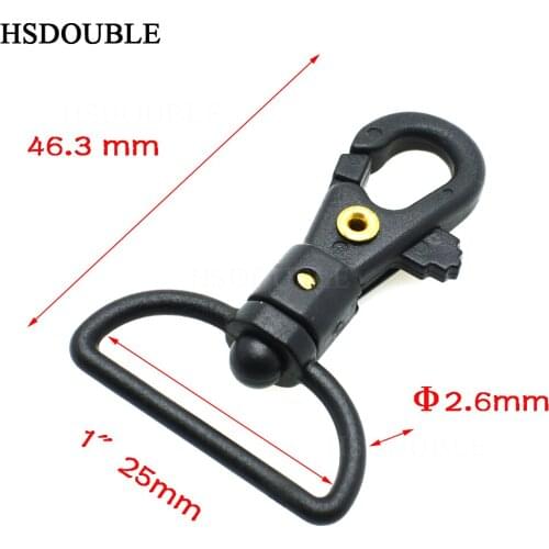 500pcs/lot 1''Plastic Swivel Snap Hook For Weave Paracord Lanyard Buckles Backpack Webbing Free Shipping