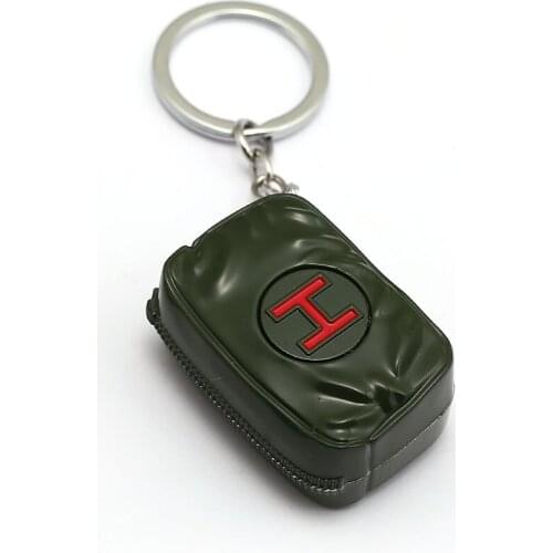 Game Jewelry Keychain Jedi Survival Small Bag Keyring PUBG First Aid Kit Treatment Box Alloy Keychain Ornament