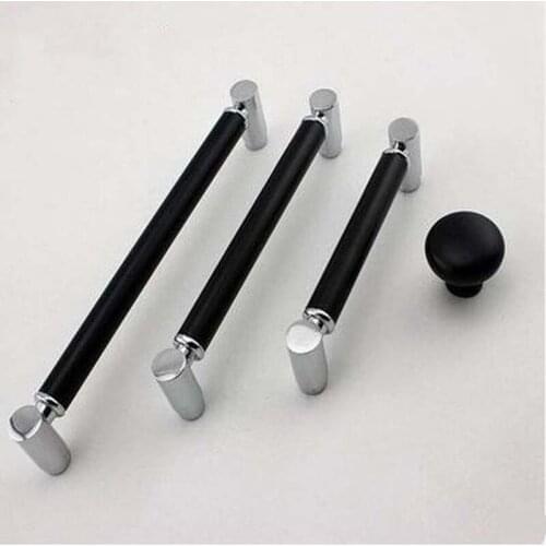 160 mm Black modern fashion furniture decoration handles shiny silver kitchen cabinet dresser cupboard wardrobe door pull