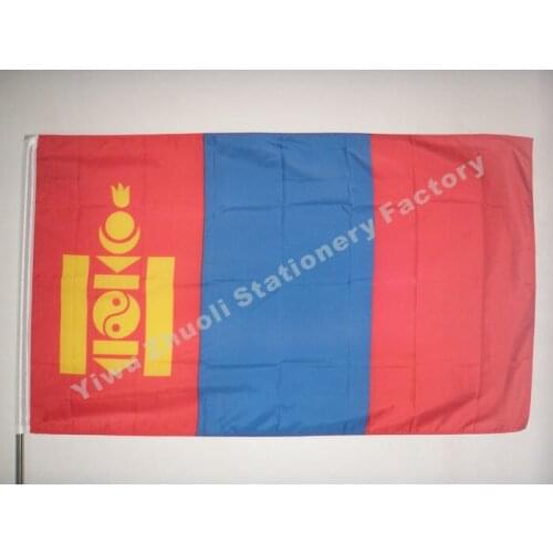 Mongolia Flag 150X90cm (3x5FT) 115g Flags And Banners