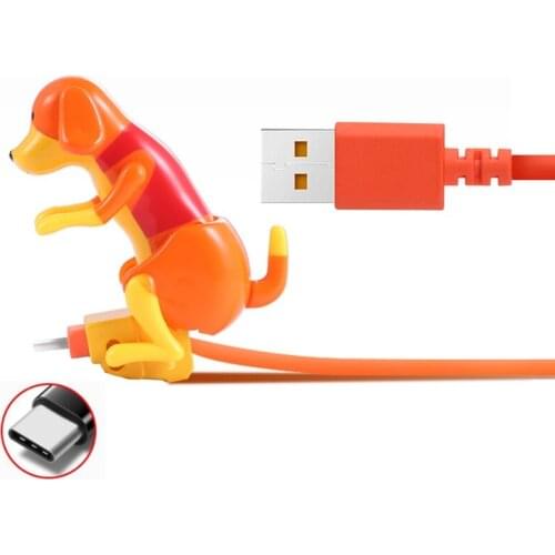 1.2m USB 2.0 to USB C Type C Data Cable Line Humping Spot Dog Charging Cable for sam-sung Hua-wei Mobile Phone Tablet