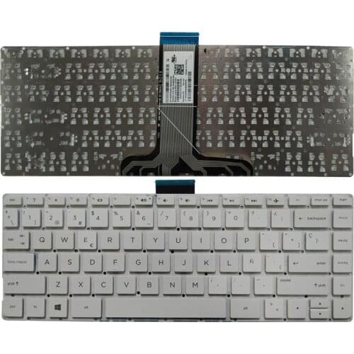 Spanish Laptop White Keyboard For HP Pavilion 14-ax 14-ax000 14-ax100 14-AX020CA 14-AX030WM 901658-031 NSK-CX3SQ no frame