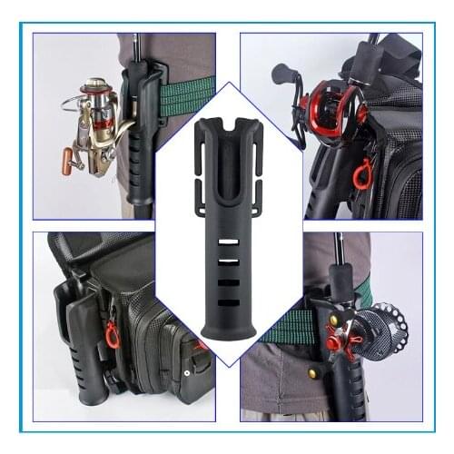 Multi-function Nylon Belt Rod Holder Portable Pole Inserter Fishing Rod Pesca Rack Quick Belt Holder Inserting Device Accessoryf