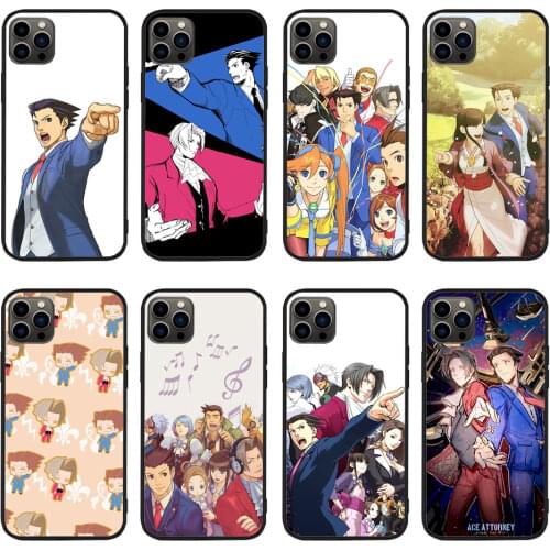 For iPhone Phoenix Wright from Ace Attorney Soft TPU border Apple iPhone Case