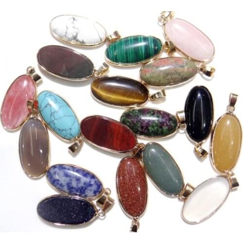 Natural Stone Agate tiger eye yellow jade Unakite Opal Water drop Pendant Beads Jewelry Charms for Necklaces Jewelry Making 10pc