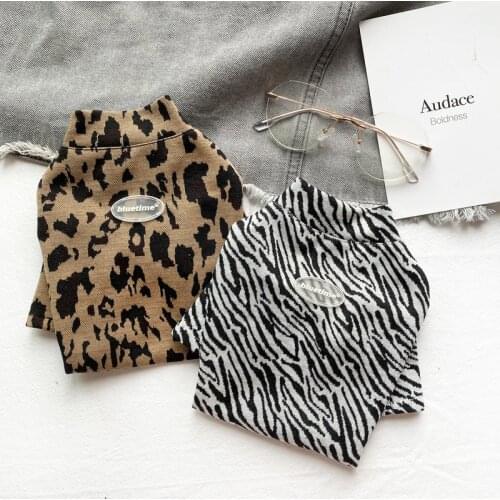 Pet Dog Underwear Tee Leopard Style Dog Tshirt for Small Medium Dogs Cats Spring Autumn Chihuahua Schnauzer Yorkie Clothes