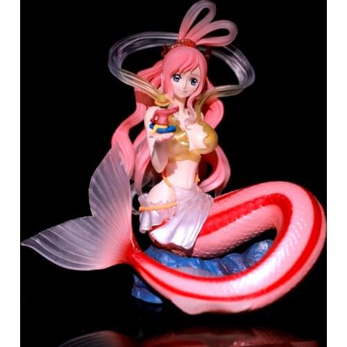 ONE PIECE GK Holding Monkey D Luffy In Hand Mermaid Action Figure Shirahoshi Model Toys 21cm