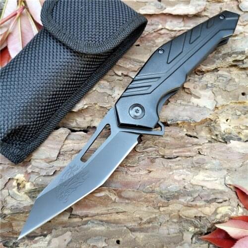 Outdoor Tactical Camping Hunting Survival Pocket Quick Folding Knife Self-defense Sharp Special Stainless Steel Blade Multi-Use