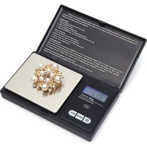 Portable Digital Scale 1000g x 0.1g Jewelry Gold Silver Coin Gram Pocket Size LED Digital Pocket Scale Gold Silver Diamond