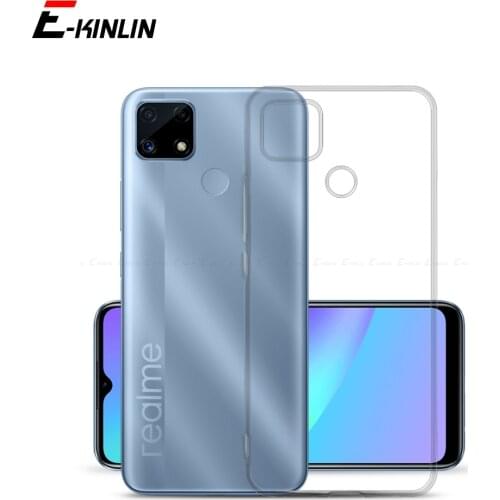Transparent Silicone Phone Case For Realme C21Y C25 C25s C2 C17 C3i Clear Ultra Thin Full Soft TPU Back Cover