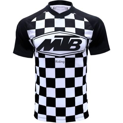 New Design Summer Short Sleeve Polyester MTB BMX Shirt Dirt Bike MX Jersey Downhill Mountain Bike Enduro Jersey Quick Dry Tops
