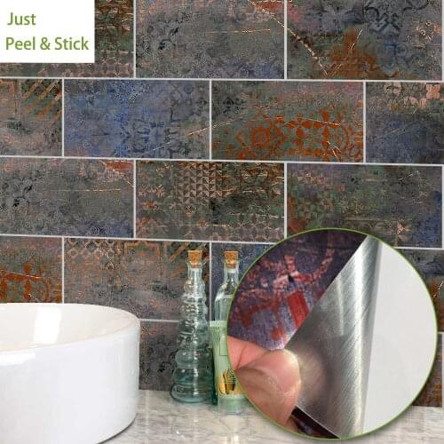 Self-stick Bathroom Kitchen Living Room Wall Sticker, Furniture Wall Art Decals Mural, Tile sticker Transfers home decoration