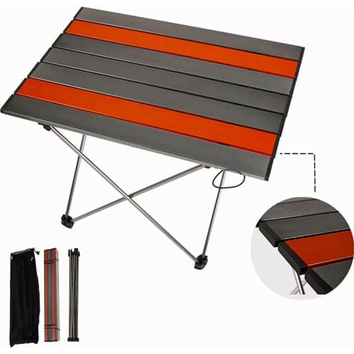 Portable Outdoor Folding Table Ultralight Aluminum Alloy Mini Foldable Camping BBQ Chair Collapsible Computer Desk
