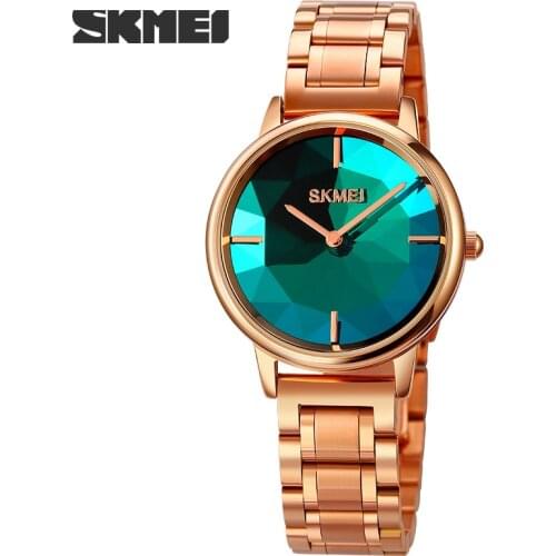 SKMEI New Watches Women Luxury Fashion Rose Gold Ladies Dress Bracelet Quartz Womens Watches Wristwatch Relogio Feminino 1789
