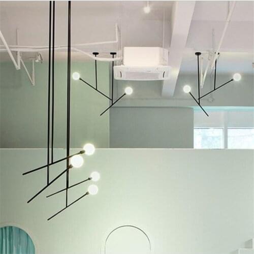 Modern Simple Nordic Iron Pipe Suspension for Foyer Dining Room Bar Bed Room Decor Creative Pendant Lighting Fixture 1835