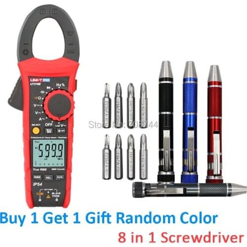 UNI-T UT219M True RMS Professional Clamp Meter; IP54 dust/waterproof Digital Ammeter, Auto backlight/temperature Test