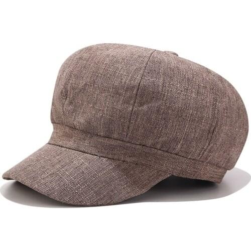 Short Brim Vintage Unisex Outdoor Spring Autumn Newsboy Hat Solid Color Korean Version Peaked Cap Berets Painter Hat