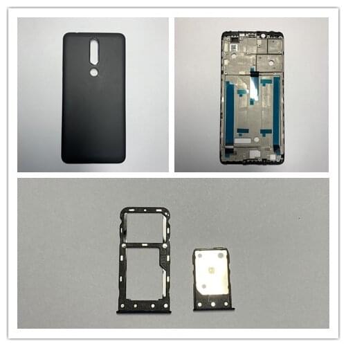 For Nokia 3.1 Plus Battery Back Cover Rear Door Housing Case Middle Frame Faceplate Bezel SIM Card Tray Holder TA-1118 TA-1125