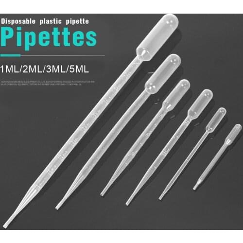 1ML/2ML/3ML/5ML 10pcs/lot Pipette Eye Dropper Syringe and Pipettes Plastic Pipette