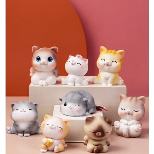 1 PC Figurines Cartoon Cute Cute Sika Deer Resin Ornament Cake Baking Decoration Girl Bedroom Decoration decorations for home