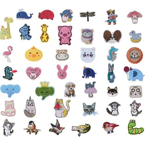 Cute kitten self-adhesive badge embroidery childrens clothing can be sewn jeans tops DIY clothing accessories 1PCS for sale
