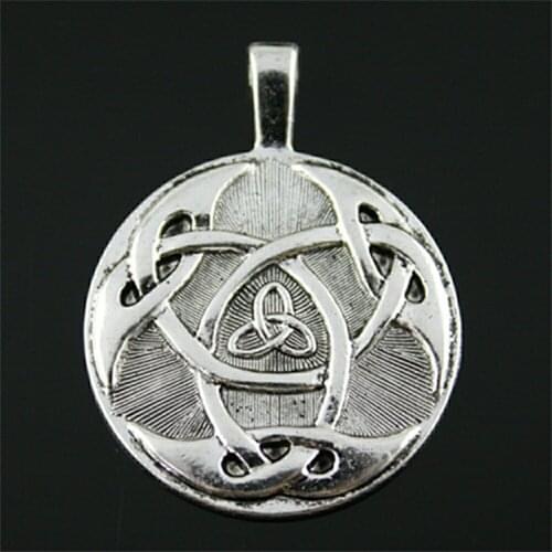 2pcs Charms Triquetra Knot Symbols Triqueta 2 Colors Color Alloy DIY Jewelry Making Accessories 42x31mm