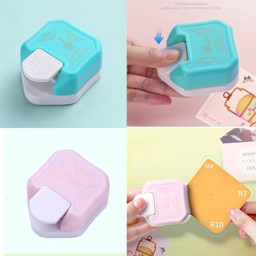 3-in-1 Mini Corner Trimmer Corner Rounder Punch R4/R7/R10mm Round Corner Trimmer Cutter For Card Photo Paper Laminating Pouches
