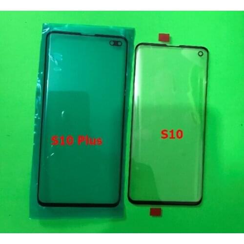 30Pcs Touch Panel For Samsung Galaxy S8 S9 S10 G950F S8+ S9 S10 Plus S10E Note 8 9 Note 10 black Front Outer Glass Lens Cover