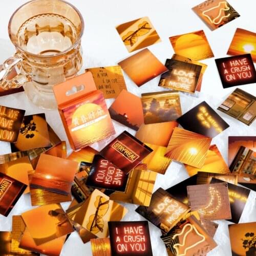 8SETS/LOT dusk series markers photo album decoration seal DIY box paper Sticker