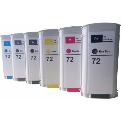 C9370A MBK C9371A C C9372A M C9373A Y C9374A GY C9403A PBK Compatible for HP 72 INK T610 T620 T770 T790 T1100 T1120 T1200 T1300