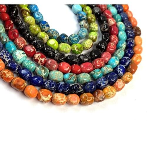 Natural Stone isolation Loose Beads irregular Emperor stone Beads for Jewelry Making DIY Bracelet Necklace Accessories 5x5x7mm