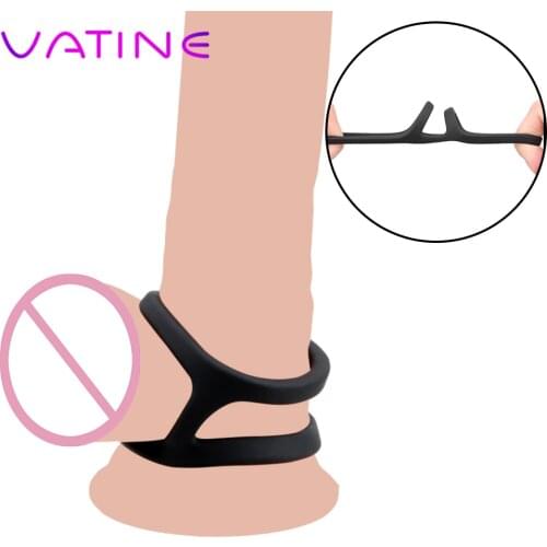 VATINE Silicone Penis Erection Rings Delay Ejaculation Cock Ring Penis Enlargement Sex Toys for Men Adult Products