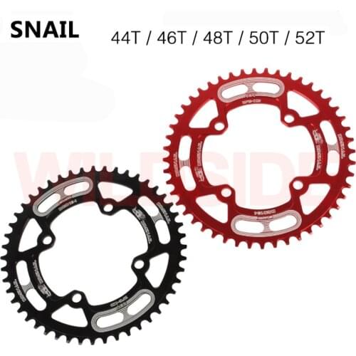 SNAIL 104BCD Round Chainring 44T 46T 48T 50T 52T Narrow Wide ChainWheel for Mountain mtb road bike crankset bike parts