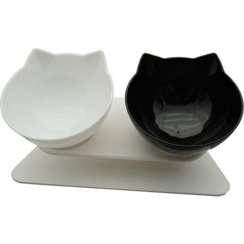 Pet Bowls For Dogs Feeder Product Supplies Non-Slip Double Cat Bowl Dog Bowl With Stand Pet Feeding Cat Water Bowl For Cats Food
