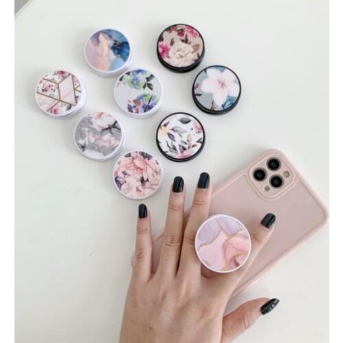 Fashionable pink flower folding stand ring stand universal mobile phone foldable stand extension phone stand For iPhone 11 Pro