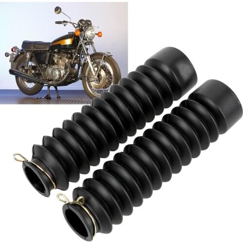 Motorcycle Dust Proof Sleeve Protector Damping 2Pcs Front Fork Shock Absorber Dust Cover Rubber Gaiters Gators Boots Universal