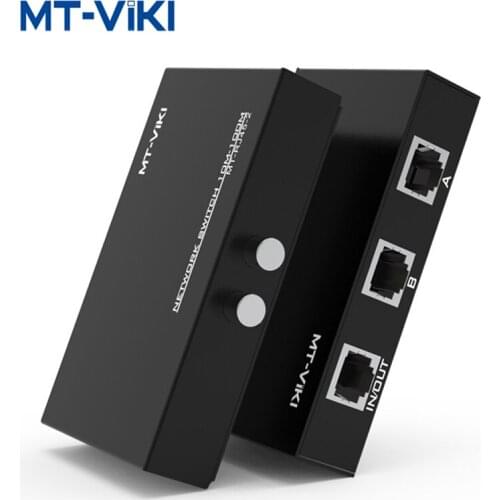 MT-VIKI 2 Ports RJ45 Network Switch Sharing Device Bidirectional Internal Network And External Network Conversion MT-RJ45-2