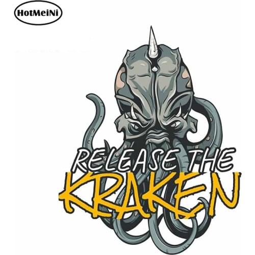 HotMeiNi 13cm x 10.3cm For Release Kraken Funny Car Stickers Anime Graphics Decal Car Accessories Scratch-proof Decor