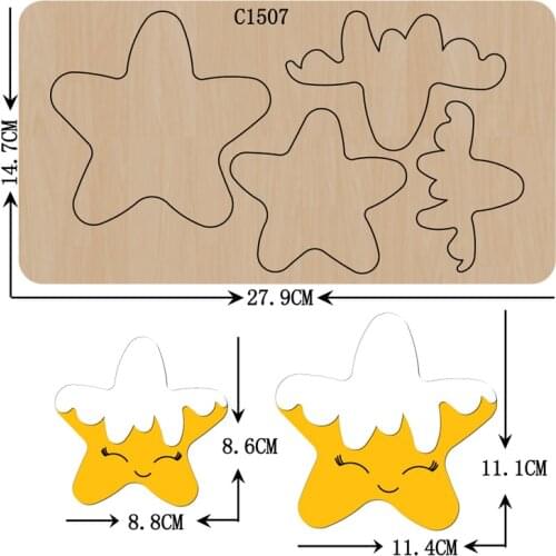 New star Wooden die Scrapbooking C-1507 Cutting Dies Multiple sizes