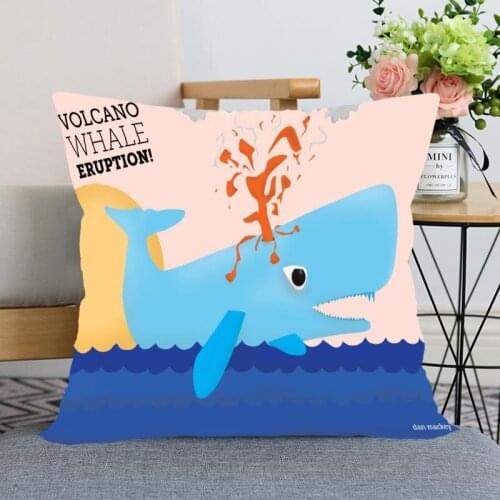 New Arrival Whale Pillowcase Wedding Decorative Pillow Cover Custom Printed Soft Satin Fabric Pillow Cases Not Fade