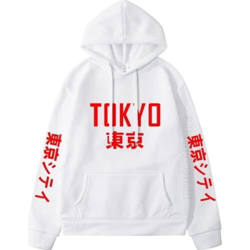 New Brand Mens Hoodies Harajuku Hoodies Tokyo City Printed Pullover Streetwear Hip Hop Sweatshirt 3XL Plus Size