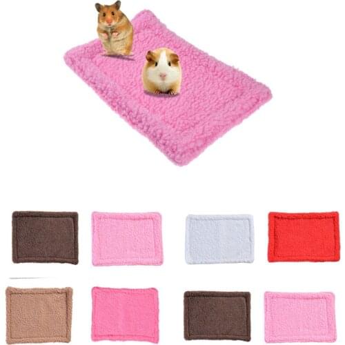 30x20cm Animal Blanket Mat Hamster Rabbit Cat Kitten House Pad Quilt Double Sided Fleece Warm Nest Bedding Cover Pet Accessories