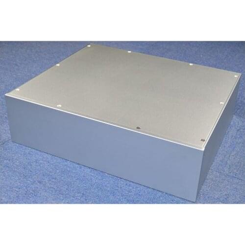 358*430*120MM WA139 all-aluminum pure post-stage preamplifier DIY box power amplifier box non-hole power amplifier case shell
