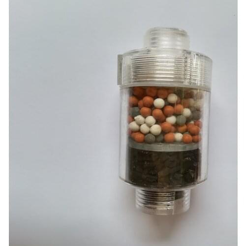 Transparent Faucet Filter Connector Bathroom ABS Shower Nozzle water Clarifier Medical Stone Ceramic Beads Water Cleaner Joint