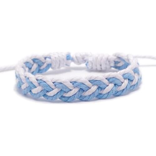QiLuxy New Handmade Weave Rope Bracelets for Women Men Fashion Simple Cute Friendship Lucky Bracelets & Bangle Jewelry Gifts