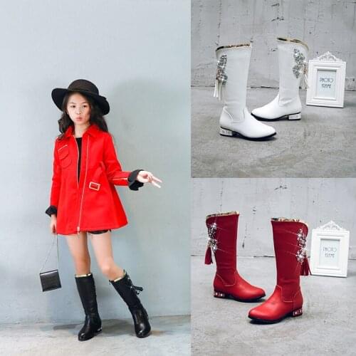 Children Girls Knee-high Boots Princess Childrens Tall Boots Children High Kids Shoes