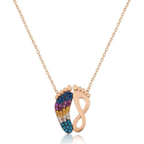 Tevuli 925 Sterling Silver Footprint Lady Necklace