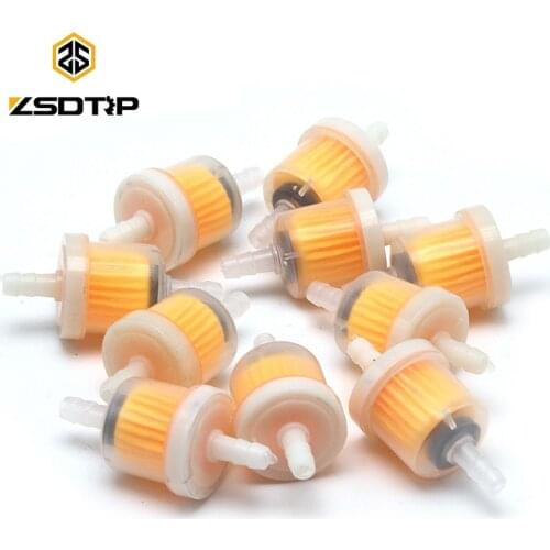 ZSDTRP 10pcs/lot Universal Motorcycle Fuel Gas Filters Oil Filter Case for Honda for Yamah KTM Kawasaki Motor Parts